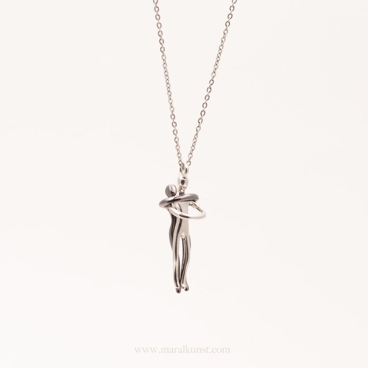 Give Me A Hug Necklace in Silver - Maral Kunst Jewelry