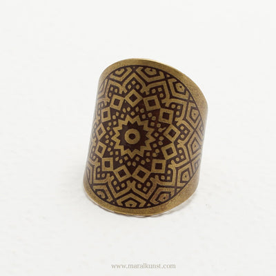 Geometric Pattern Ring - Maral Kunst Jewelry