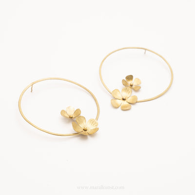 Iranian handmade brass earrings - Maral Kunst Jewelry
