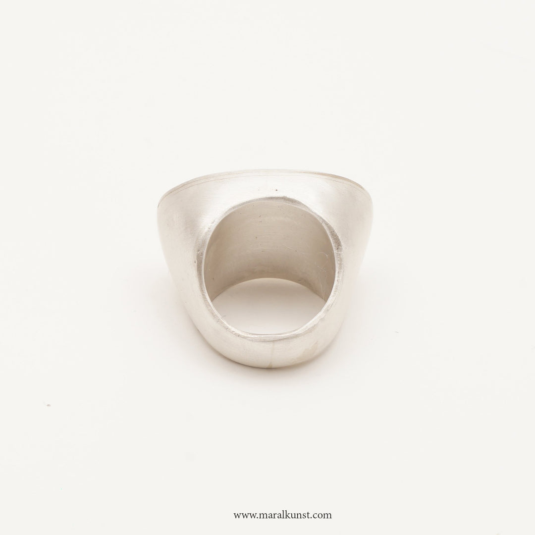 Persian Calligraphy Silver Ring - Maral Kunst Jewelry