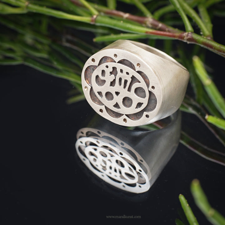 Iranian Flower Silver Ring - Maral Kunst Jewelry