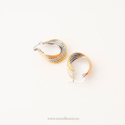Janet Handmade 3 Toned Earrings. - Maral Kunst Jewelry