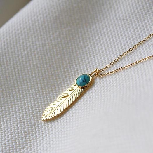 Leaf Gold Plated Necklace - Maral Kunst Jewelry