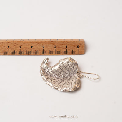 Leaf Dangle Drop Earrings in Silver - Maral Kunst Jewelry