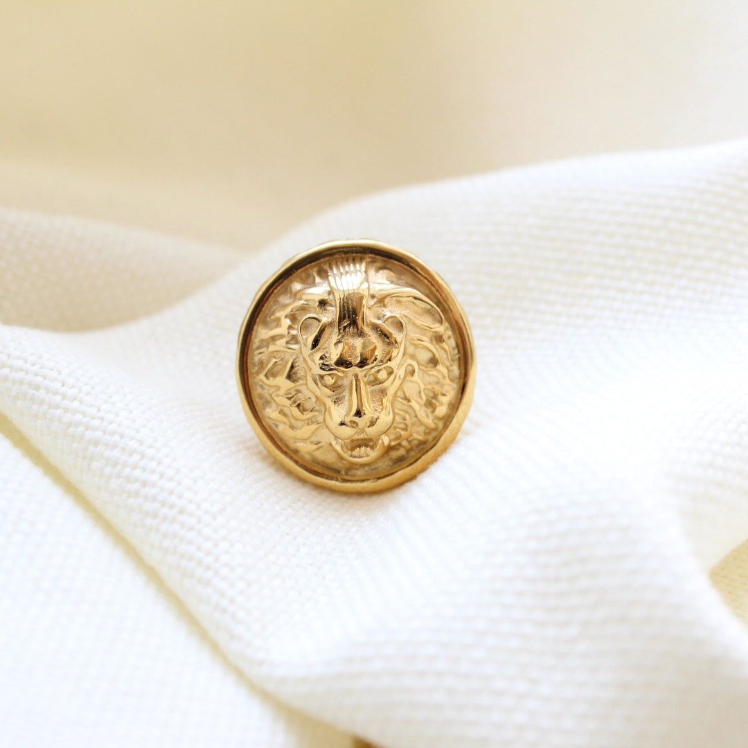 Heart Of Lion Gold Ring - Maral Kunst Jewelry
