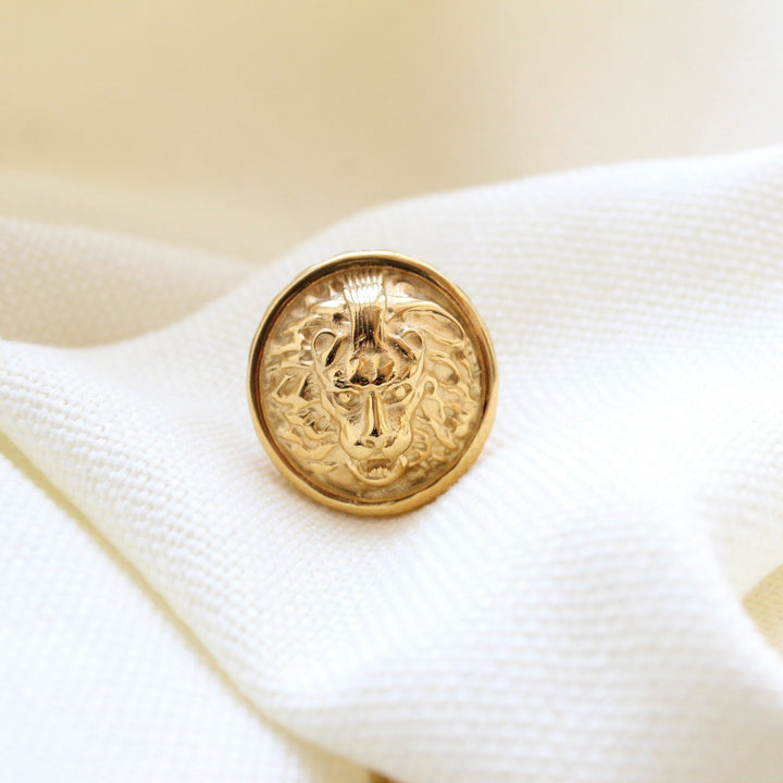 Heart Of Lion Gold Ring - Maral Kunst Jewelry