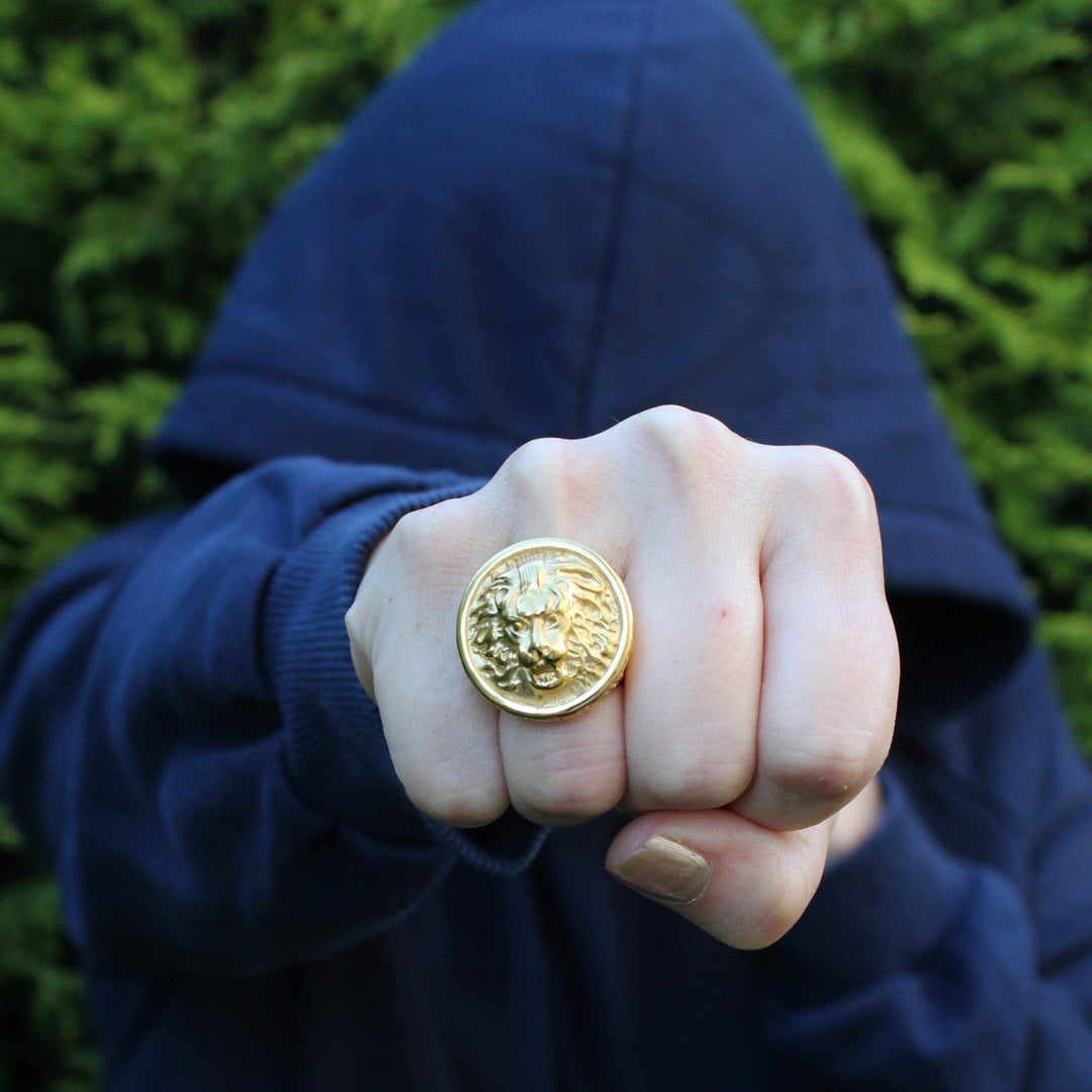 Heart Of Lion Gold Ring - Maral Kunst Jewelry