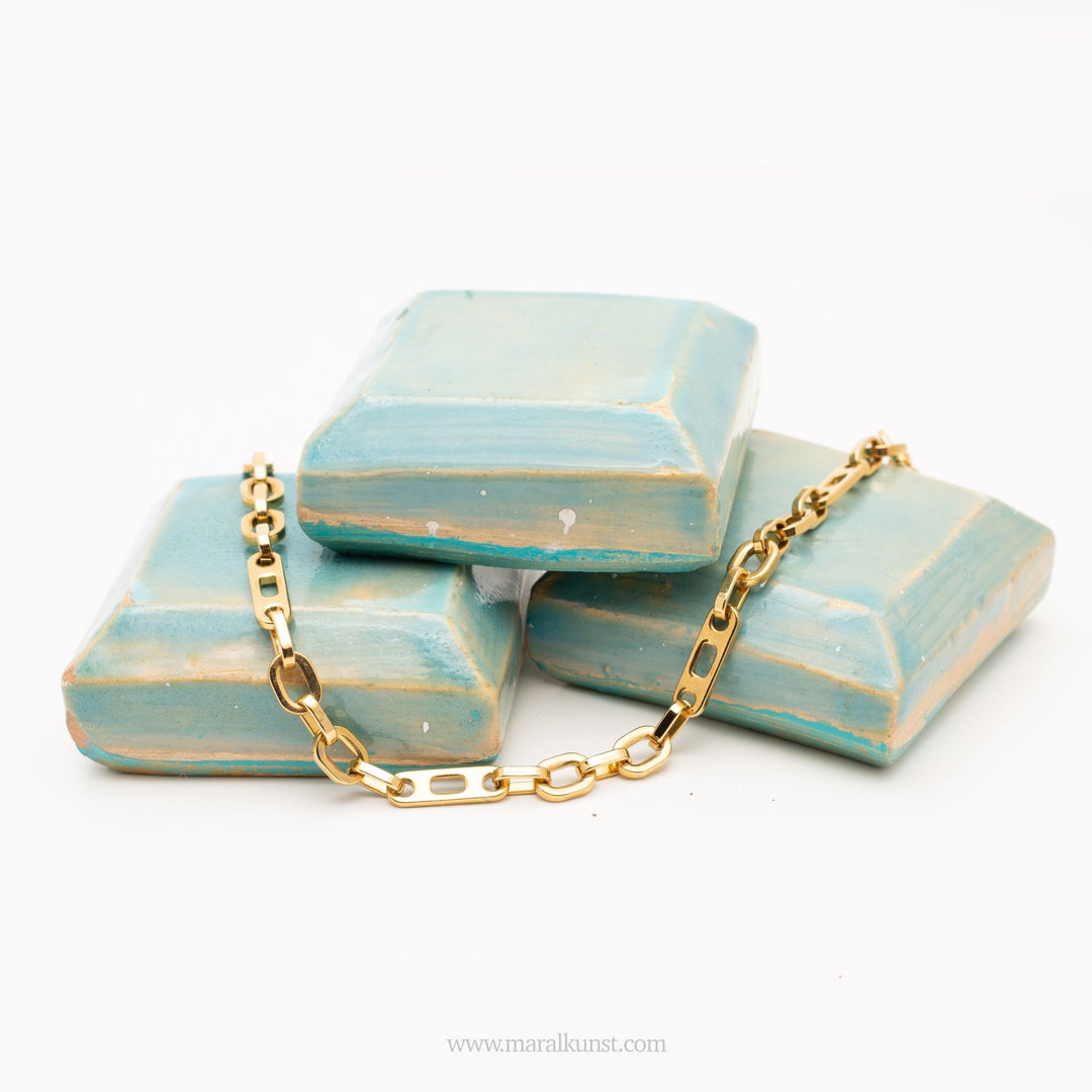 Lou Gold Chain Bracelet - Maral Kunst Jewelry