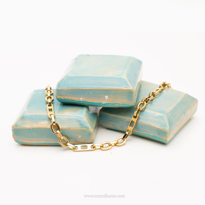 Lou Gold Chain Bracelet - Maral Kunst Jewelry