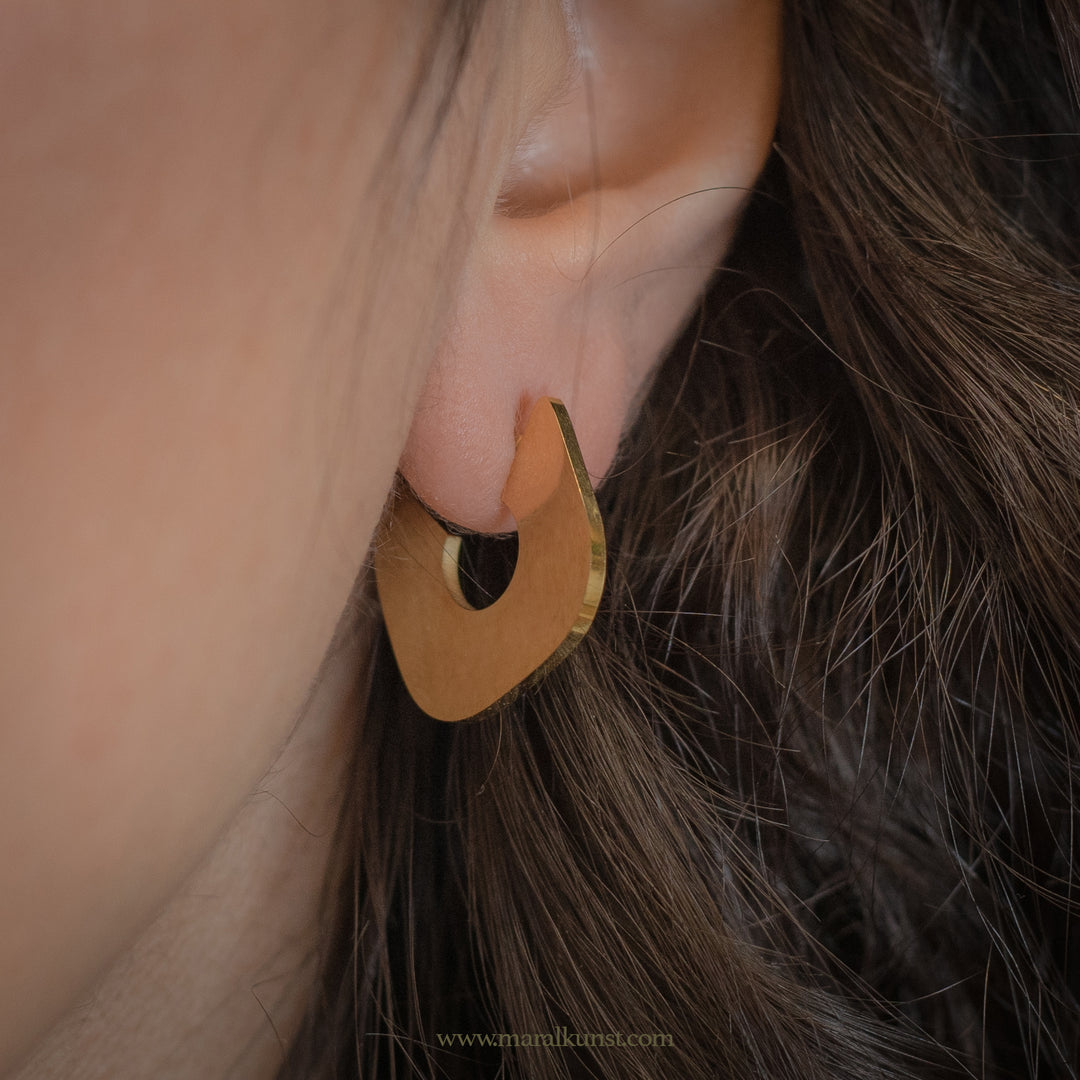 Norwegian Geometric abstract  pvd 18k goldfilled stainlessteel earrings