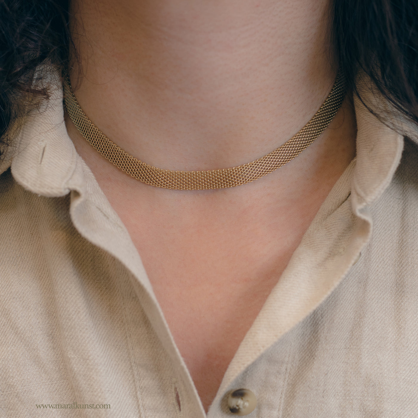 choker goldplated necklace