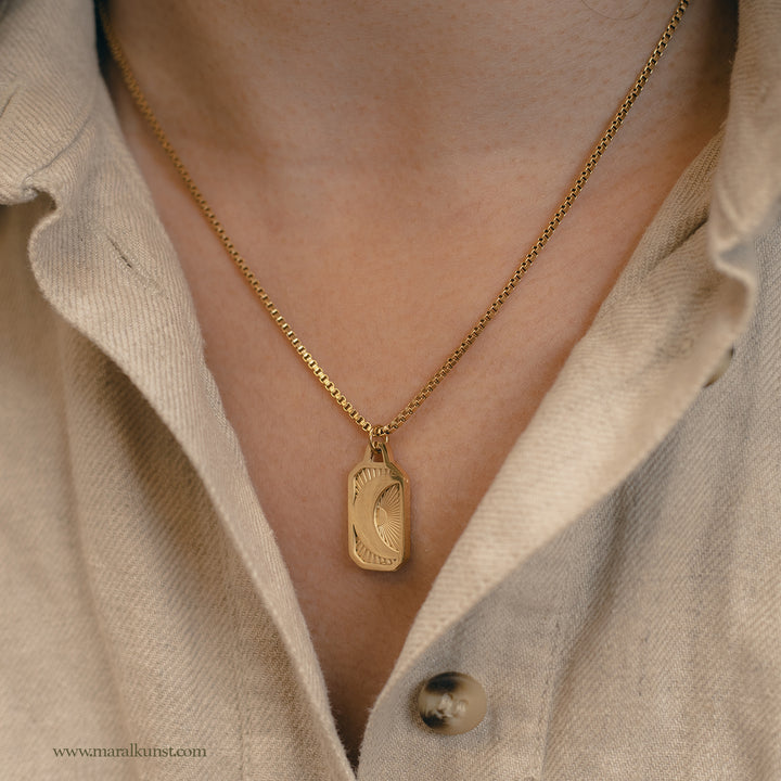 Moon Gold-plated stainless steel rustfritt stål necklace