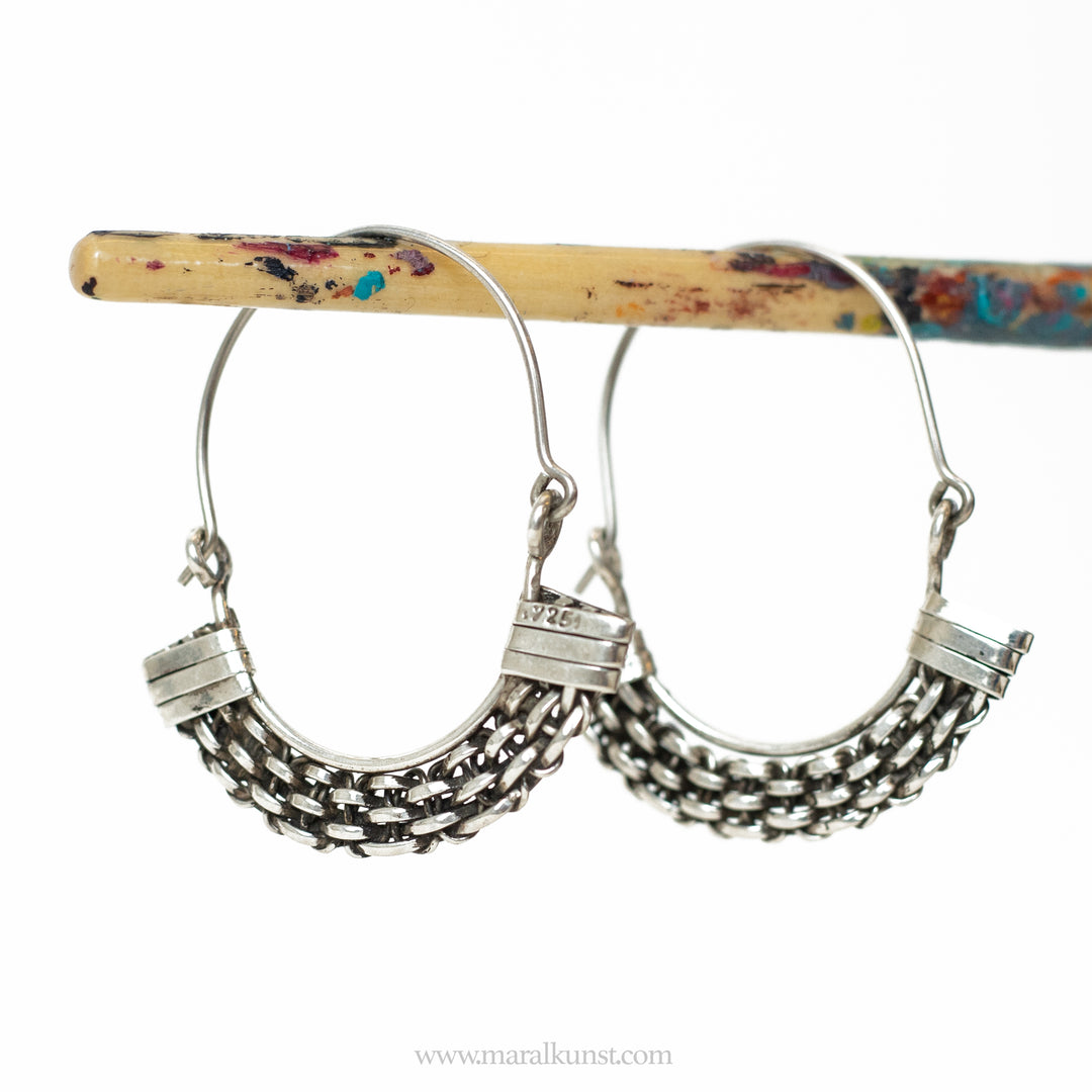 Maral Mexican handmade 925 Silver Drop Earrings