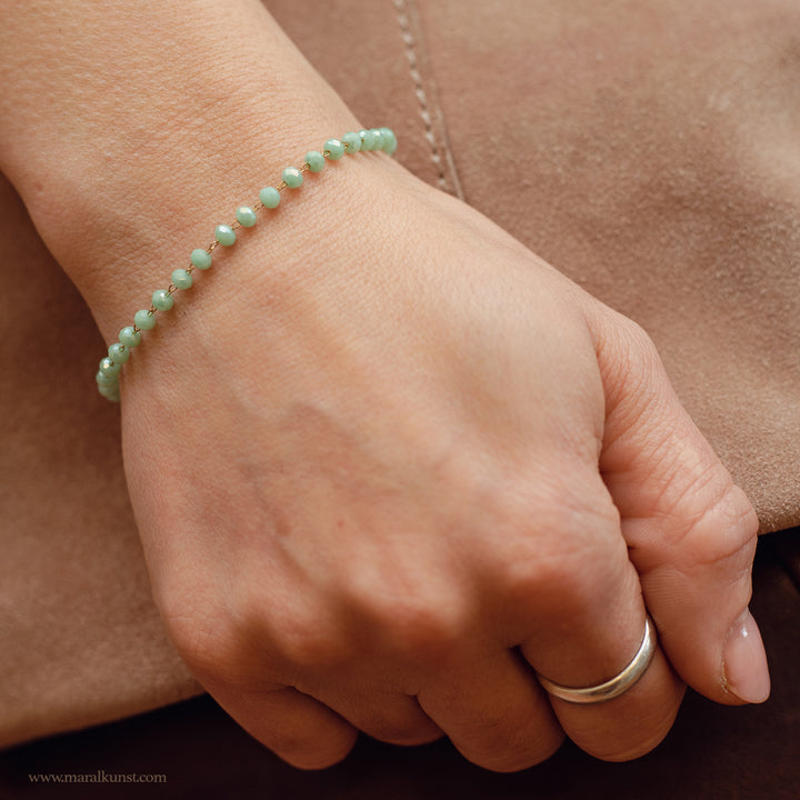 Maral Green Chrystal handmade  bracelet