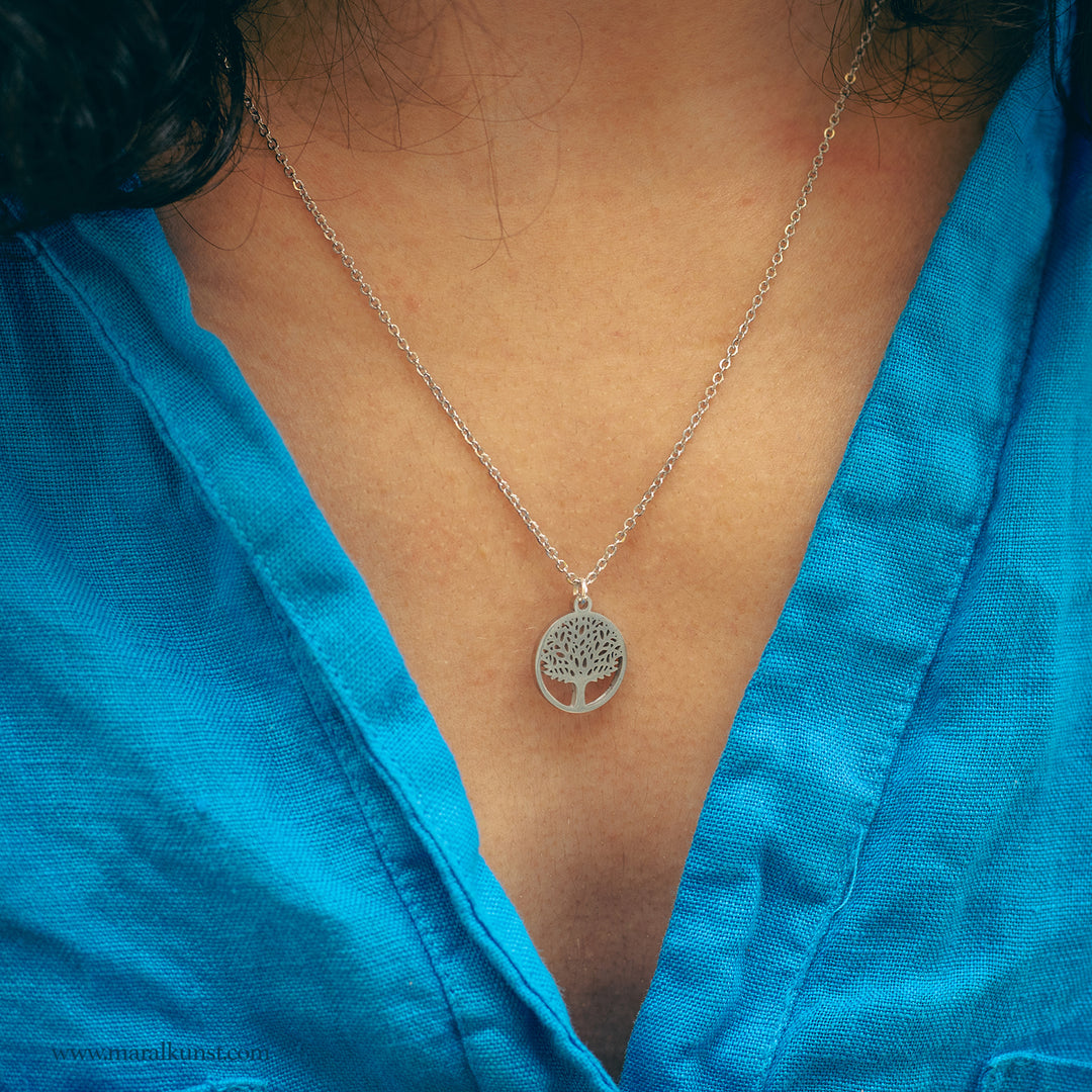 Tree of life stainless steel necklace