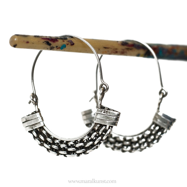 Maral Mexican handmade 925 Silver Drop Earrings