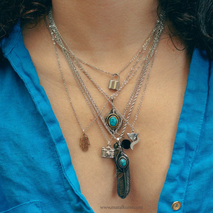 lock stainless steel necklace