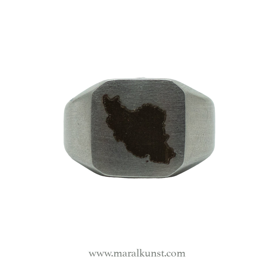 Maral Iran engraved Stainless steel ring