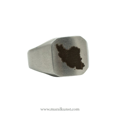 Iran  engraved Stainless steel ring