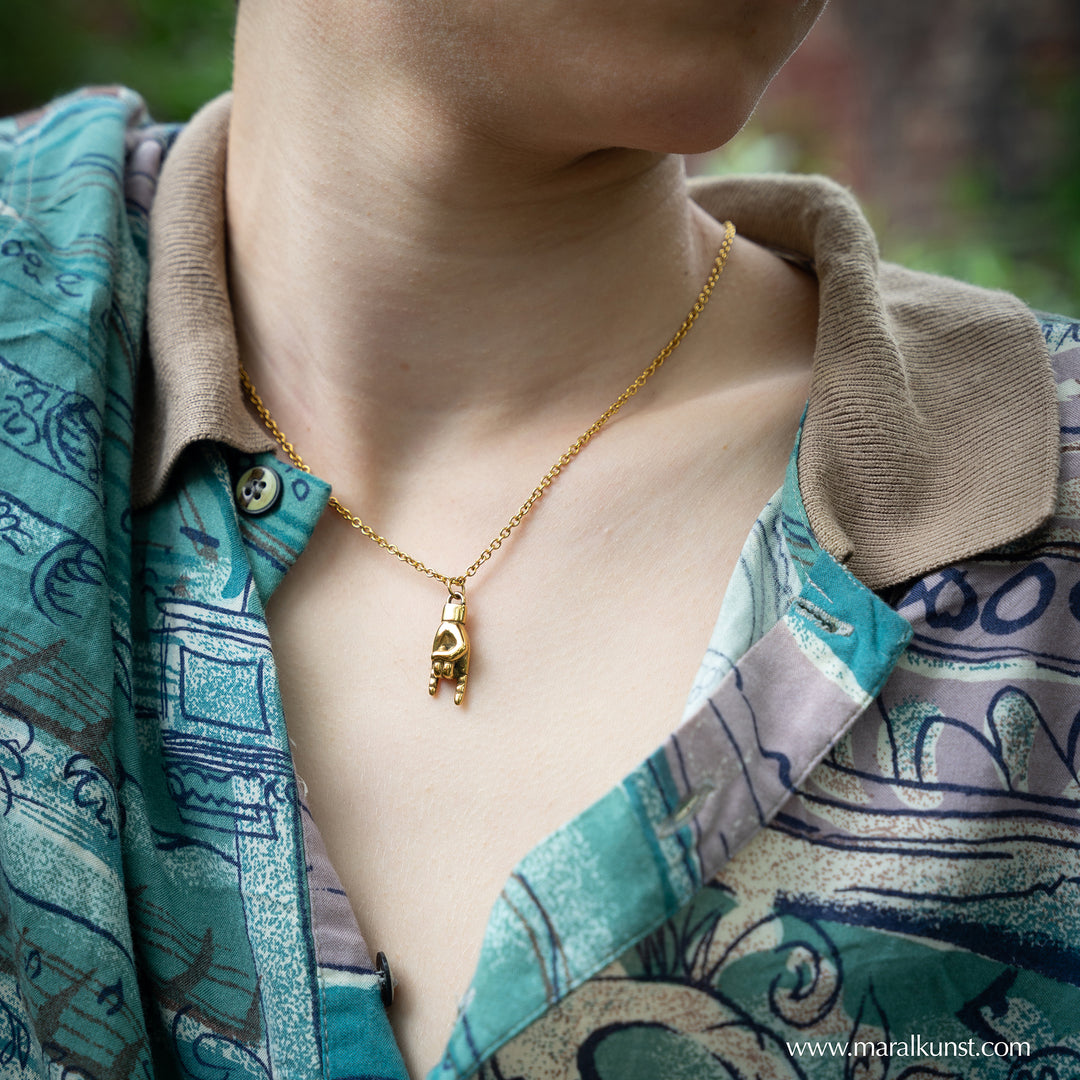 Sign of the horns necklace