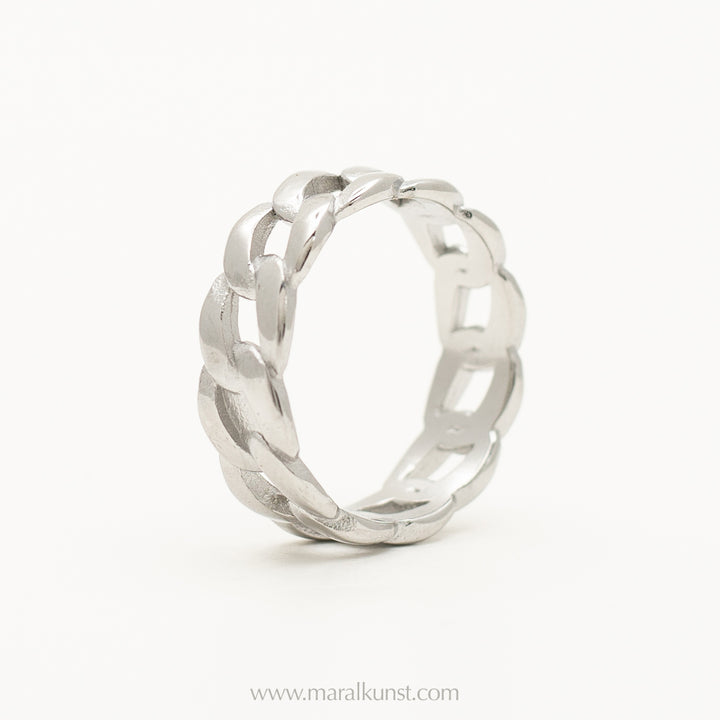 Chain ring unisex stainlessteel band ring