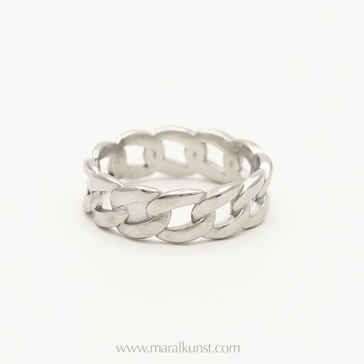 Chain ring unisex stainlessteel band ring
