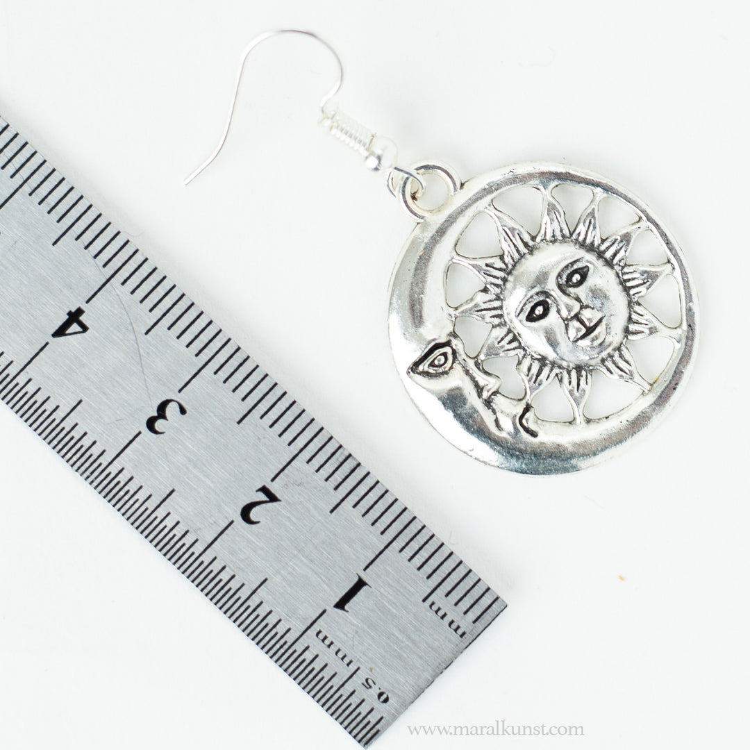 Lagersalg Indian Bohemian sun and moon earrings