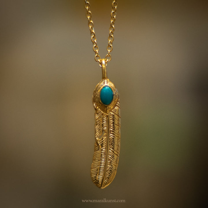 feather With Stone Anhang