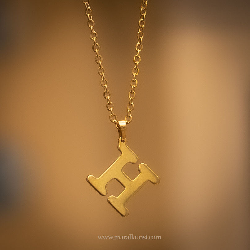 H-letter necklace