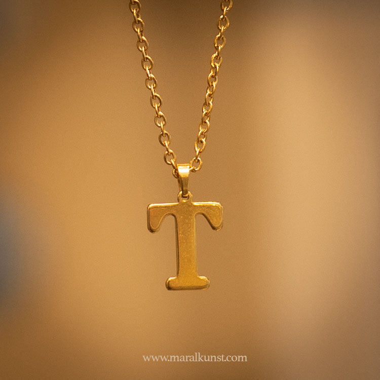 T Letter name necklace
