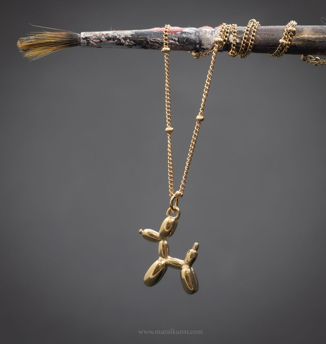 Ballon dog Gold Plated Necklace