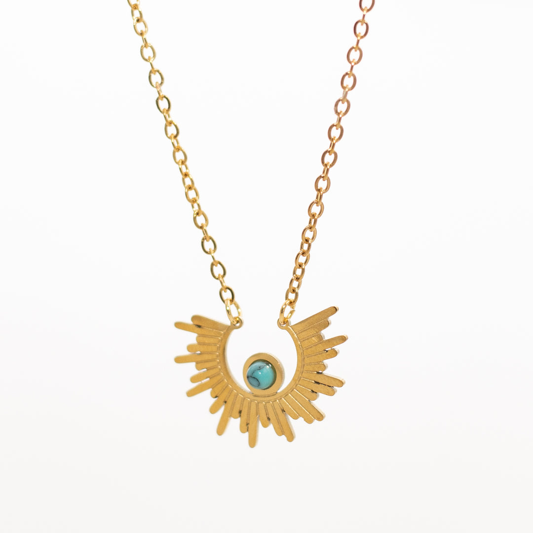 The Sun with turquoise necklace