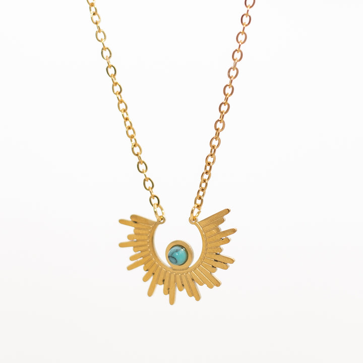 The Sun with turquoise necklace