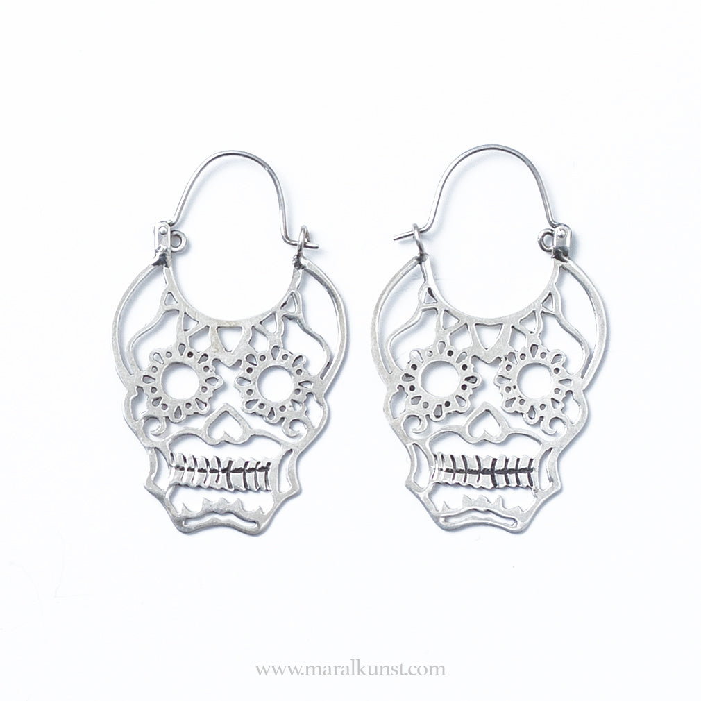 Day of the dead 925 silver Mexican earrings