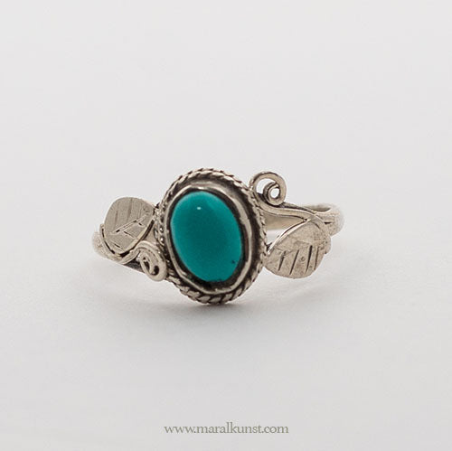 Tibetan Oval Turquoise ring