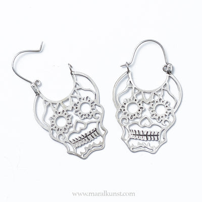 Day of the dead 925 silver Mexican earrings