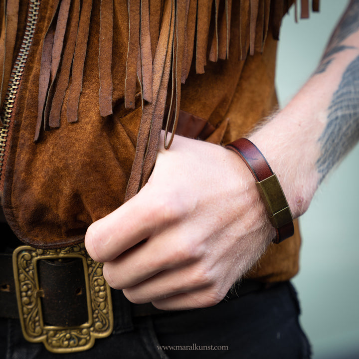 Indian handmade Brown leather bracelet