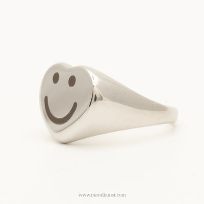 smiley heart ring