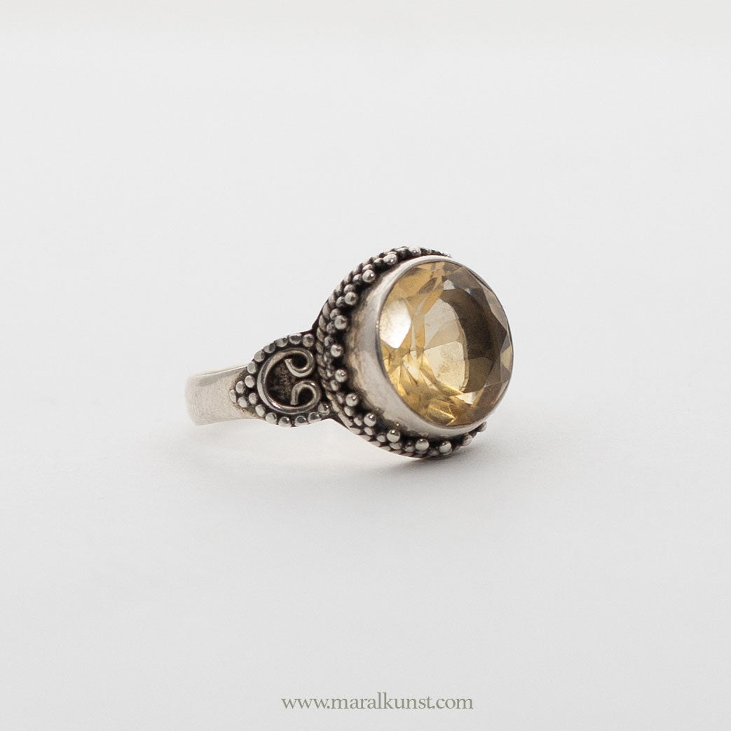 Maral premium Tibetan Citron 925 silver ring