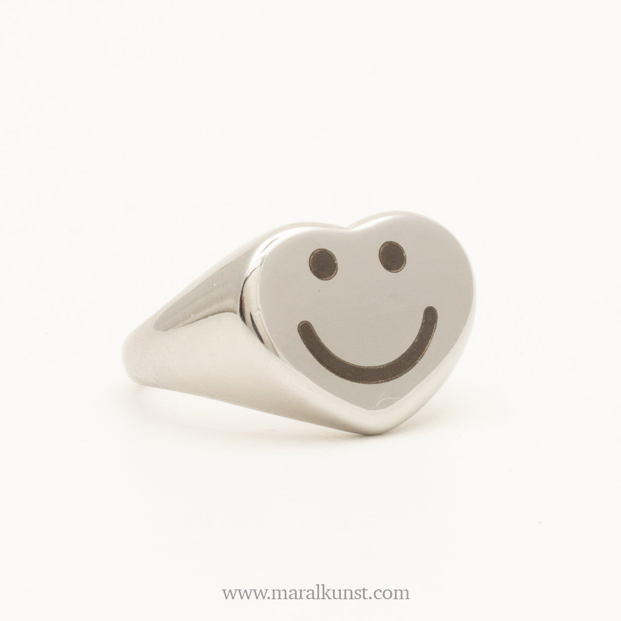 smiley heart ring