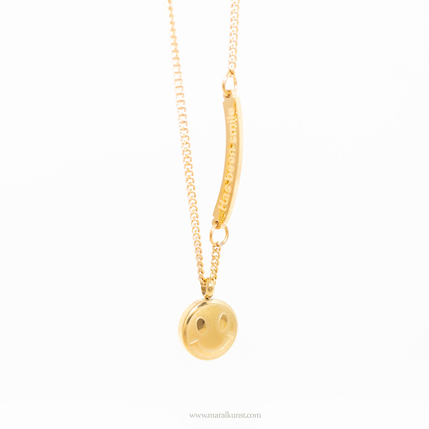 Smiley Gold Plated Necklace