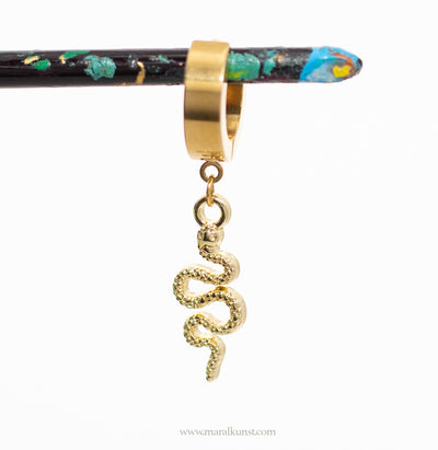 Snake Gold plated earring