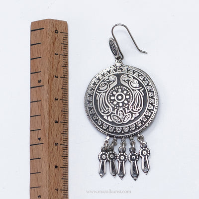 Mexican Symbolic Earrings in Silver