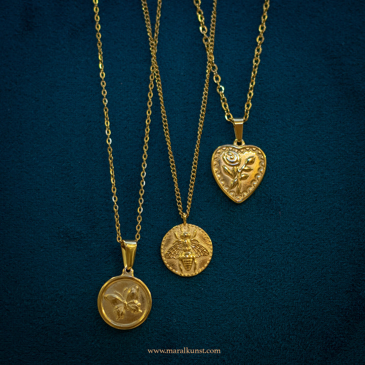 Bee gold vermeil  925 silver Necklace