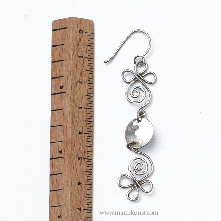 Mexican Spiral Flower 925 Silver Earrings