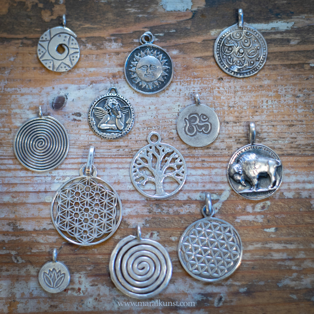 Mexican Flower Of Life 925 silver Necklace