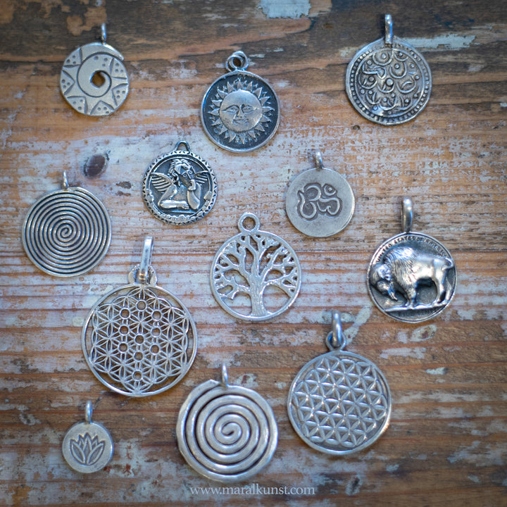 Mexican Flower Of Life 925 silver Necklace