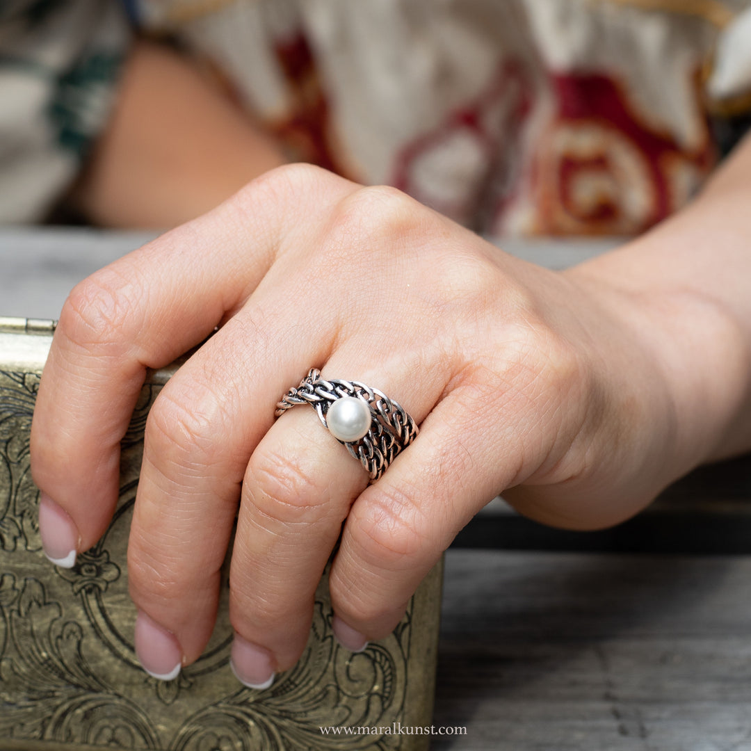 Maral special Pearl 925 silver ring