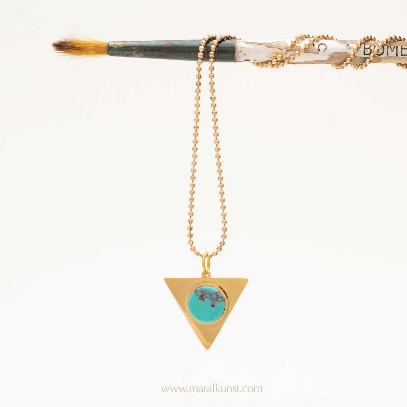 Triangle gold plated necklace
