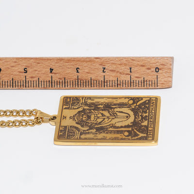 The Hierophant Tarot Card Necklace